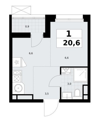 Продам однокомнатную (1-комн.) квартиру, СНТ Искра тер, 33, Марушкино д