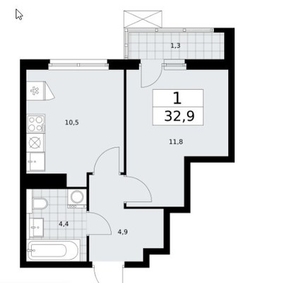 Продам однокомнатную (1-комн.) квартиру, Куприна пр-кт, 9к1, Сосенское п