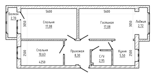 Продам трехкомнатную (3-комн.) квартиру, Хмельницкого ул, 39, Нальчик г