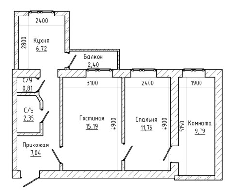Продам трехкомнатную (3-комн.) квартиру, Пачева ул, 28, Нальчик г