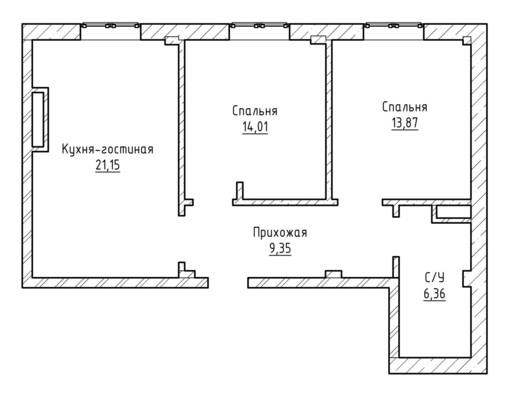 Продам двухкомнатную (2-комн.) квартиру, Байсултанова ул, 18, Нальчик г