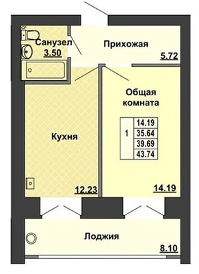 Продам однокомнатную (1-комн.) квартиру, Шумелева ул, 28, Руэм п