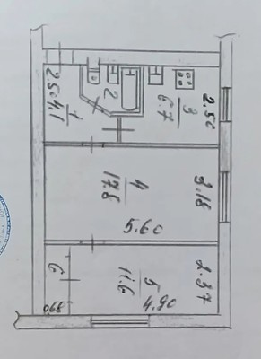 Продам двухкомнатную (2-комн.) квартиру, Мальченко ул, 4, Аэрофлотский пгт