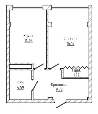 Продам однокомнатную (1-комн.) квартиру, Московская ул, 14а, Нальчик г