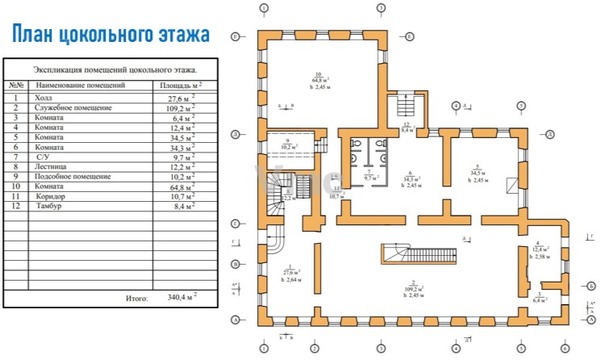 Сдам коммерческое помещение 1 351 м2, Большая Ордынка ул, 38 1, Москва г