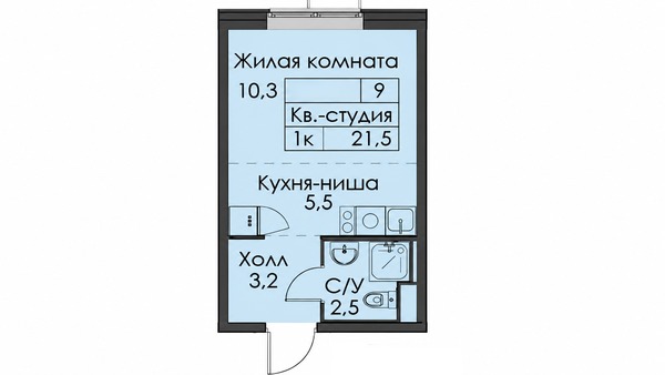 Продам однокомнатную (1-комн.) квартиру, Александры Монаховой ул, 87к6, Коммунарка п
