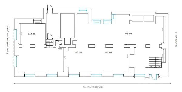 Сдам коммерческое помещение 249 м2, Газетный пер, 1/12, Москва г