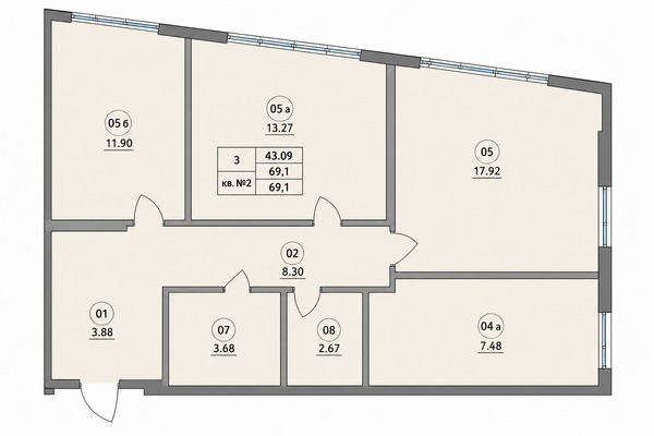 Продам трехкомнатную (3-комн.) квартиру, Ленинградское ш, 69к3, Москва г
