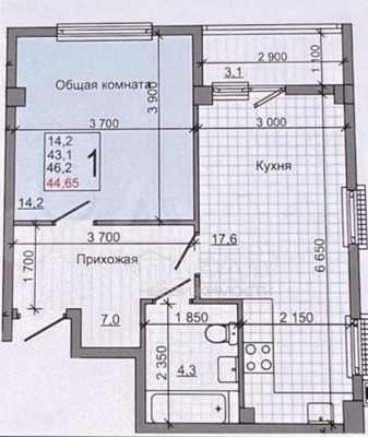 Продам однокомнатную (1-комн.) квартиру, Щедрая ул, 3, Мирное с