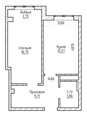 Продам однокомнатную (1-комн.) квартиру, Тарчокова ул, 58кв, Нальчик г