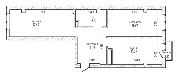 Продам двухкомнатную (2-комн.) квартиру, Кабардинская ул, 202кб, Нальчик г