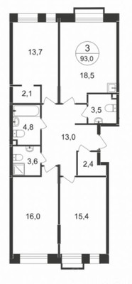 Продам трехкомнатную (3-комн.) квартиру, Лаптева ул, 9, Московский г