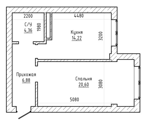 Продам однокомнатную (1-комн.) квартиру, Кабардинская ул, 199кА, Нальчик г