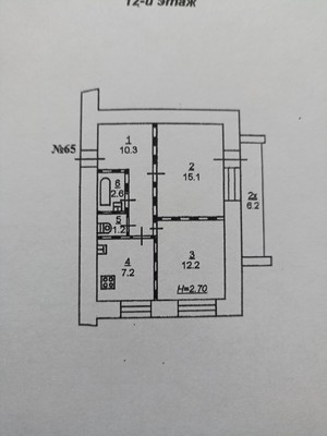 Продам двухкомнатную (2-комн.) квартиру, Космонавтов пр-кт, 12к2, Ростов-на-Дону г