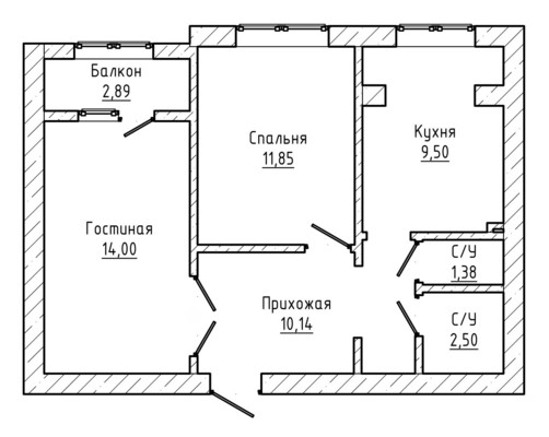 Продам двухкомнатную (2-комн.) квартиру, Эльбрусская ул, 1Б, Нальчик г