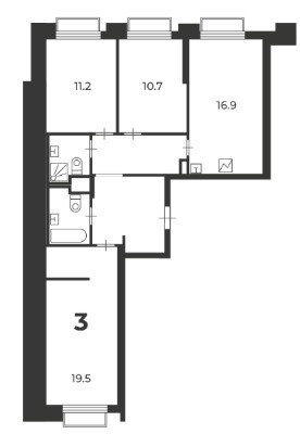 Продам трехкомнатную (3-комн.) квартиру, 2-й Тушинский проезд, 1, Москва г