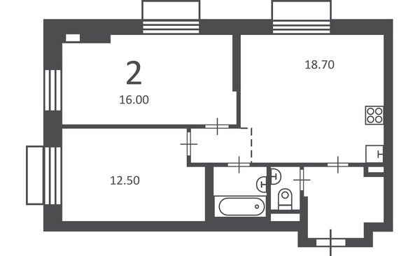 Продам двухкомнатную (2-комн.) квартиру, 2-й Тушинский проезд, 1, Москва г