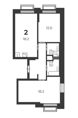 Продам двухкомнатную (2-комн.) квартиру, 2-й Тушинский проезд, 1, Москва г
