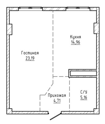 Продам однокомнатную (1-комн.) квартиру, Толстого ул, 43, Нальчик г
