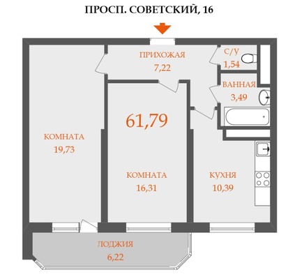 Продам двухкомнатную (2-комн.) квартиру, Советский пр-кт, 16, Сестрорецк г