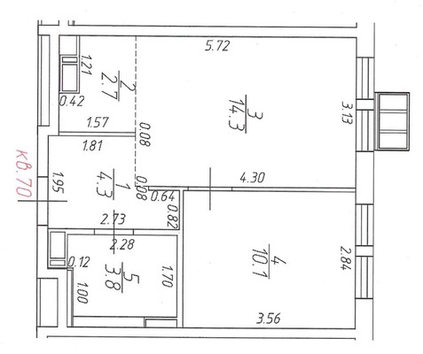 Продам двухкомнатную (2-комн.) квартиру, Лесная ул, 3, Коробово д