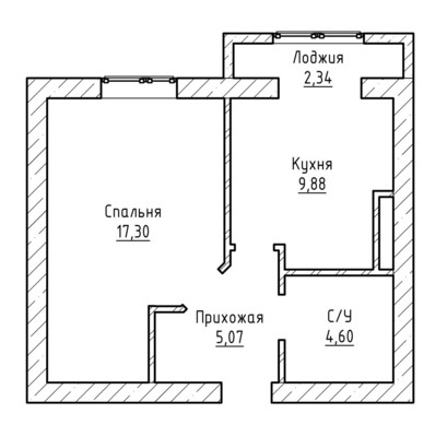 Продам однокомнатную (1-комн.) квартиру, Головко ул, 200, Нальчик г
