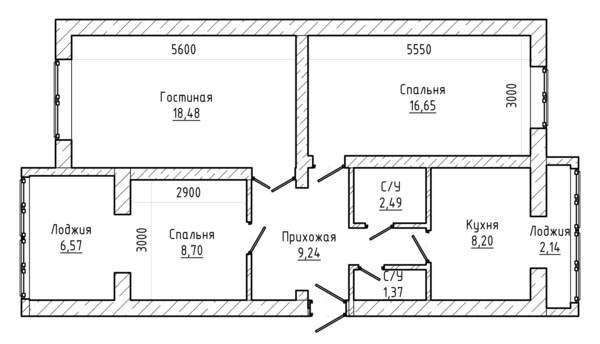 Продам трехкомнатную (3-комн.) квартиру, Мовсисяна ул, 20, Нальчик г
