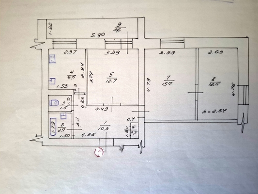 Продам трехкомнатную (3-комн.) квартиру, Вишневского ул, 57, Казань г