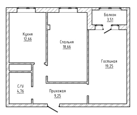 Продам двухкомнатную (2-комн.) квартиру, Мовсисяна ул, 9, Нальчик г