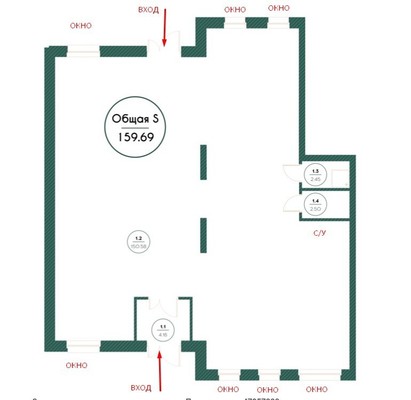 Продам коммерческое помещение 159,69 м2, Родины ул, 10к1, Казань г