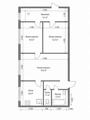 Продам трехкомнатную (3-комн.) квартиру, Ленинградская ул, 9, Туапсе г