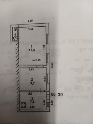 Продам двухкомнатную (2-комн.) квартиру, 17-я линия ул, 1к6, Ростов-на-Дону г