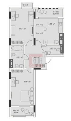 Продам двухкомнатную (2-комн.) , 2-й Портовый пер, 3, Малое Исаково п