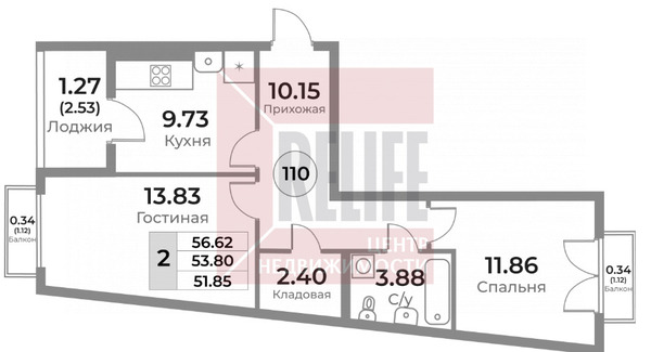 Продам двухкомнатную (2-комн.) квартиру (долевое), Пригородная ул, 18, Калининград г