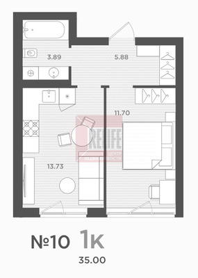 Продам однокомнатную (1-комн.) , 2-я Мирная ул, к 18, Ласкино п