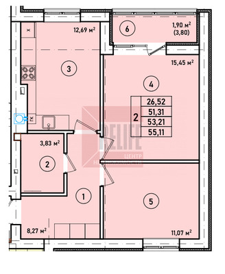 Продам двухкомнатную (2-комн.) квартиру (долевое), Краковский б-р, Гурьевск г