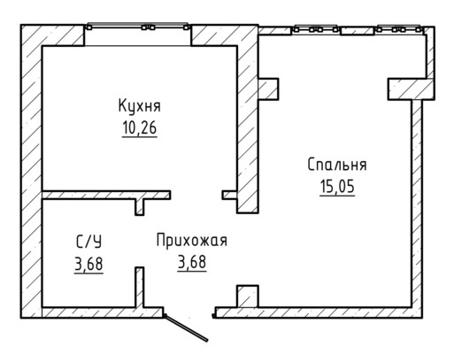 Продам однокомнатную (1-комн.) квартиру, Кабардинская ул, 234/3, Нальчик г