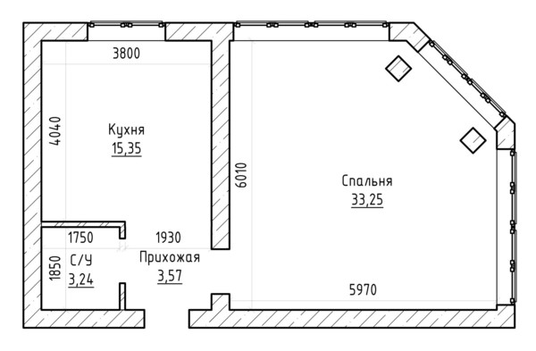 Продам однокомнатную (1-комн.) квартиру, Олимпийский б-р, 1, Баксан г