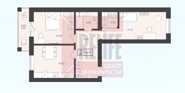Продам двухкомнатную (2-комн.) , Октябрьская ул, 12, Пионерский г