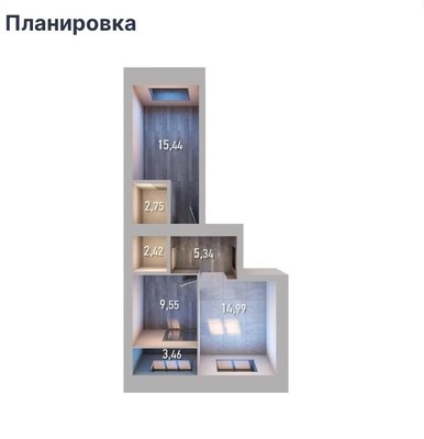 Продам двухкомнатную (2-комн.) квартиру, Мира ул, 64к2, Казань г