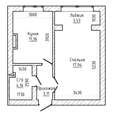 Продам однокомнатную (1-комн.) квартиру, Профсоюзная ул, 240, Вольный Аул кп