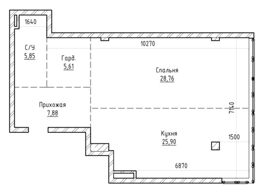 Продам однокомнатную (1-комн.) квартиру, Ленина пр-кт, 46кБ, Нальчик г