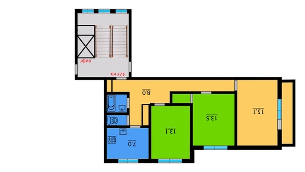 Продам 2-комн. в 3-комн. квартире, Будапештская ул, 114, Санкт-Петербург г