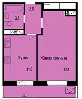 Продам однокомнатную (1-комн.) квартиру, Гидростроителей ул, 67, Краснодар г