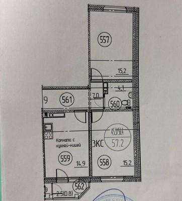 Продам двухкомнатную (2-комн.) квартиру, Стахановская ул, 1а, Пермь г