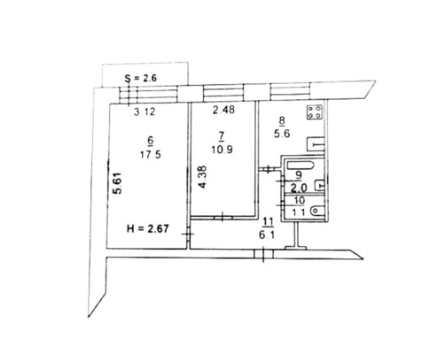 Продам двухкомнатную (2-комн.) квартиру, 2-я Краснодарская ул, 78/2, Ростов-на-Дону г