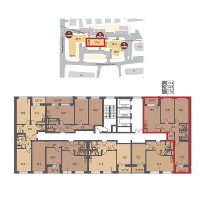 Продам трехкомнатную (3-комн.) квартиру, Хлебозаводской проезд, 1А, Люберцы г