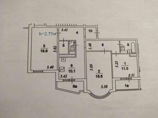 Продам трехкомнатную (3-комн.) квартиру, Брусилова ул, 27к3, Москва г
