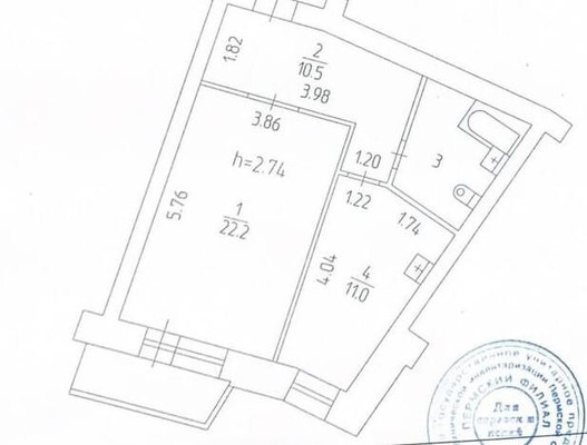 Продам однокомнатную (1-комн.) квартиру, Мира ул, 11, Пермь г