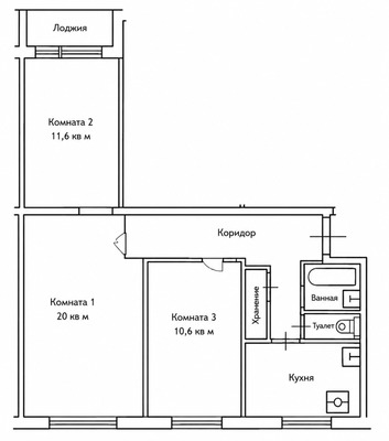 Продам трехкомнатную (3-комн.) квартиру, Ферганская ул, 16к1, Москва г